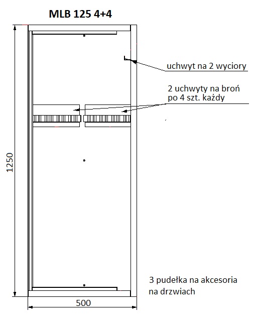 Szafa na 8 sztuk broni myśliwskiej. zdjęcie