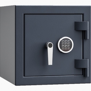 Sejf Save4ever model 419100.12. Klasa antywłamaniowa III, klasa odporności ogniowej LFS 30. Grafitowy, zamykany zamkiem elektronicznym. 