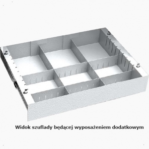 Widok szuflad.będących wyposażeniem dodatkowym.