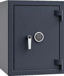 Sejf gabinetowy klasy II zamykany zamkiem elektronicznym.